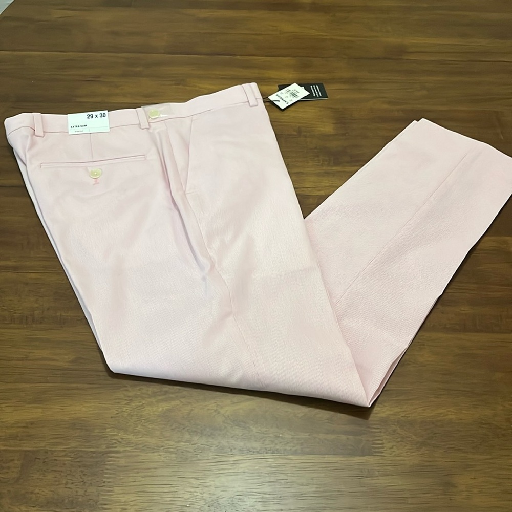 Men’s Extra Slim Pink Pinstripe Suit Pants